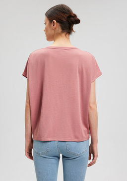 Lux Touch Pembe Basic Tisort - Mavi фото 4