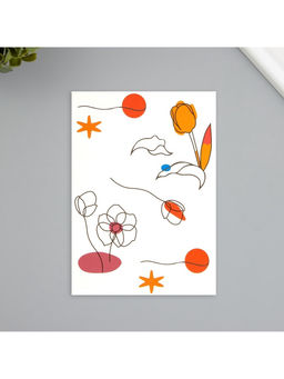 Цена за 2 шт. Переводные тату на тело цветные Контурный рисунок, 10.5?15.2 см