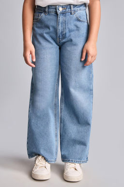 %100 Pamuk Straight Fit Jean Pantolon K_z _ocuk - Defacto фото 3