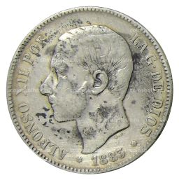 5 песет 1883 года Испания