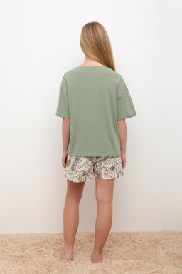 Crockid _ КБ 2828/оливковый хаки,эвкалипт пижама для дев