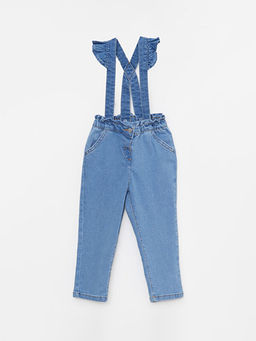 Beli Lastikli Basic K?z Bebek Jean Pantolon