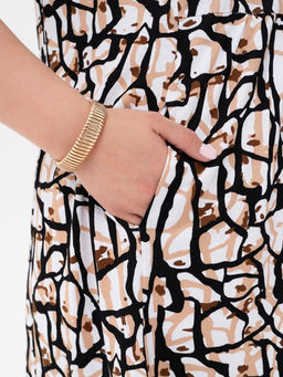 Платье хлопок 100%,бело-бежевое - Binita фото 6