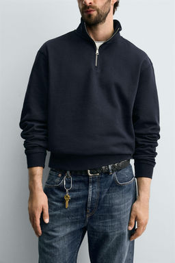 SUDADERA CUELLO CREMALLERA B?SICA / Marino - Zara фото 5