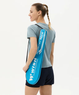 Набор для бадминтона Wish Alumtec 327 (2 ракетки + 2 волана), оранжевый/синий  фото 12