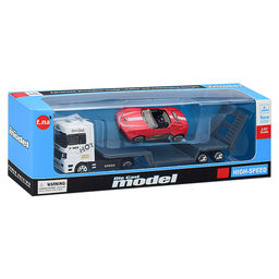 Автовоз с гоночной машиной, в коробке