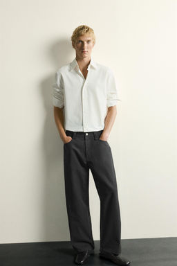 JEANS STRAIGHT RELAXED FIT / Negro - Zara фото 5