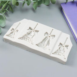 Молд силиконовый «Новогодние колокольчики» 4 предмета 11×5.6×1 см