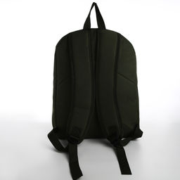 Рюкзак текстильный с печатью на верхней части, 38х29х11 см, зеленый - Nazamok фото 7