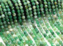 Бусины из агата тонированного шарик гр.7мм цв.зеленый, 39см, 50 бусин Радуга камня
