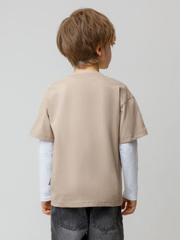 КР 302779/темно-бежевый к650 фуфайка (футболка) для мал - Crockid фото 3