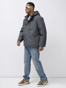 Куртка спортивная мужская зимняя большого размера темно-серого цвета 66613TC - Mtforce фото 3