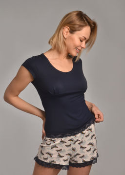 Пижама с шортами БАБОЧКА (темно-синий № 15) - Ивановская трикотажная компания фото 2