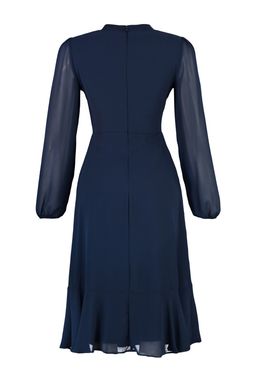 Indigo A Kesim Dik Yakal? Midi Astarl? Sifon Dokuma K?sl?k Elbise TWOAW20EL1313