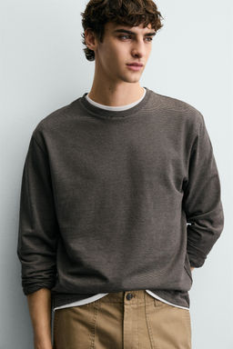 STRIPED LONG SLEEVE T-SHIRT - Zara фото 6