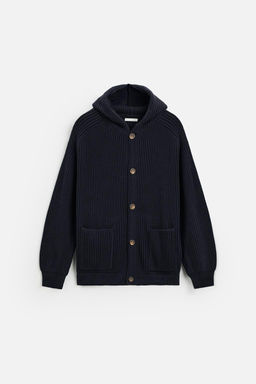 PURL KNIT HOODED CARDIGAN - Zara фото 5