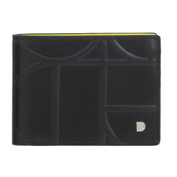 Итальянский кожаный кошелёк DuDu серии Caprera | черно-желтый - Dudubags фото 2