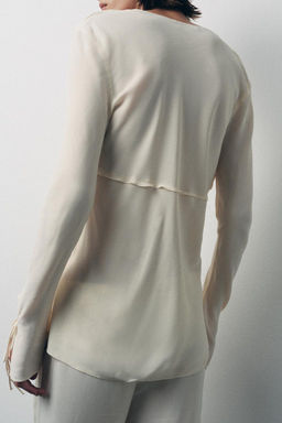 FRONT LACING SHIRT - Zara фото 3