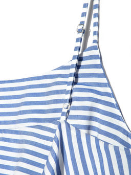 CONTE Ультрамодное платье в полоску на тонких бретелях LPL 911 white-blue - Conte elegant фото 6