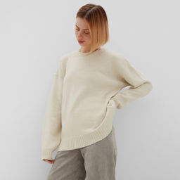 Джемпер женский MINAKU: Knitwear collection, бежевый, размер 50-52  фото 5