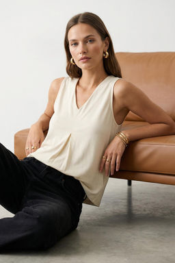 Tas More Sustainable Modal Ak?skan Kumasl? Regular Kal?p Pilili Orme Bluz TWOSS25BZ00401