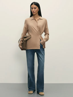 Кардиган с ассиметричной застежкой из вискозы / Zarina  фото 2