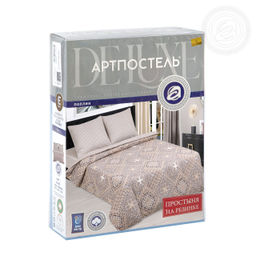 Постельное белье Италия с простынью на резинке (поплин DE LUXE) 2,0 сп./Пододеяльник: 1 шт. - 215*175; Простыня на резинке: 1 шт. - 200*160; Наволочка: 2 шт. - 70*70; DE LUXE с простынью на резинке - Артпостель фото 9