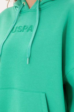 Женская толстовка с капюшоном мятного цвета Неожиданная скидка в корзине