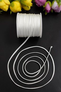 Шнур сутажный в бобине 36 ярд (SF-226) белый - No name фото 2