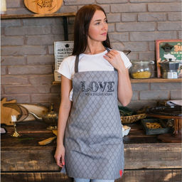Фартук "Этель" Love 60х65 см см, 100% хлопок, саржа 190 г/м²