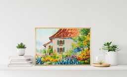 Кристальная (алмазная) мозаика ФРЕЯ ALVR-313 Домик в деревне 45 х 30 см