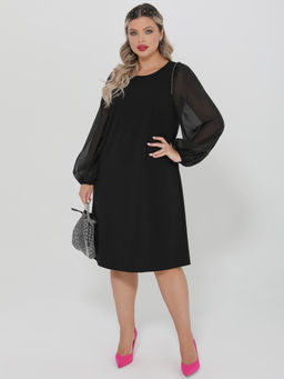 Платье 0287-1с черный каменный - Dora фото 85