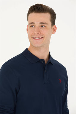 U. S. Polo Assn / Мужской темно-синий базовый свитшот - U.s. polo assn фото 2