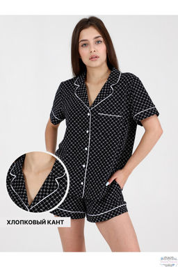 Пижама женская П-90 черный (хлопок, рр 42-54)