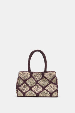 BOLSO SHOPPER BRILLOS ABALORIOS / Multicolor