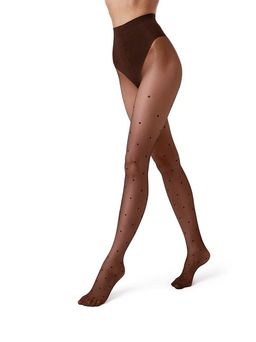 Колготки Minimi LA SFERA SLIM 20 (колготки в средний горошек) - cappuccino