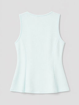 Bisiklet Yaka Peplum Bluz