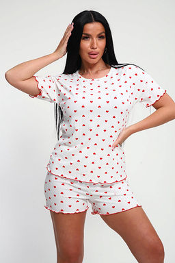 Пижама с шортами (01062, красный) - Плиона фото 27