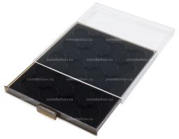 Кассета на 20 ячеек для хранения и презентации монет в капсулах диаметром до 36 мм MB черный LEUCHTTURM 359442