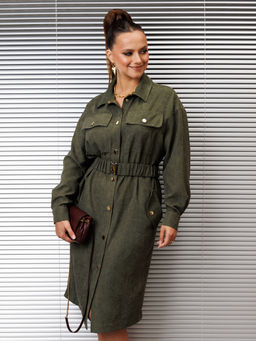Платье Galean Style 989 хаки  фото 6