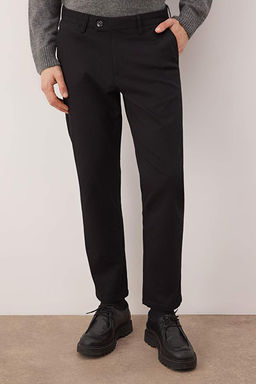 Siyah Erkek Dokulu Regular Chino Pantolon TMNAW26PL00029