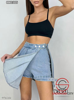 Женская джинсовая юбка-шорты - Bruno фото 6