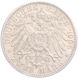 2 марки 1906 года Германия (Баден) 50 лет свадьбе Фридриха I и Луизы Прусской