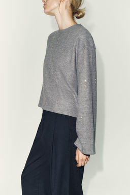 SPARKLY RIBBED JUMPER - Zara фото 3
