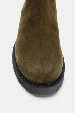 FLAT SUEDE ANKLE BOOTS - Zara фото 7