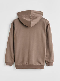 Kap??onlu Erkek ?ocuk Fermuarl? Sweatshirt