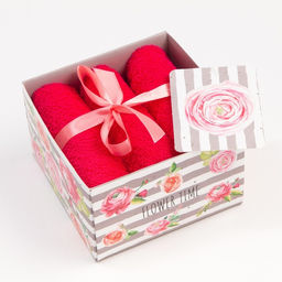Набор махровых полотенец Flower time 30х30 см - 3 шт, хлопок 340гр/м2 - Этель фото 5