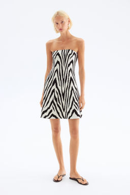 Vestido bandeau en punto fino - H&m фото 6
