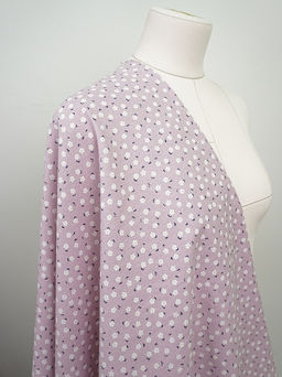 Теплый хлопок Дюймовочка цв.сиренево-розовый, СОРТ2, ш.1.45м, хлопок-100%, 150гр/м.кв - Купава фото 3