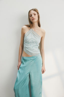 Pantal?n de sat?n con detalle cruzado - H&m фото 3